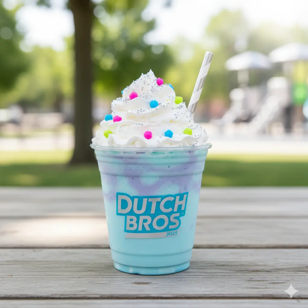Dutch Bros kids mini frost with whipped cream 2025